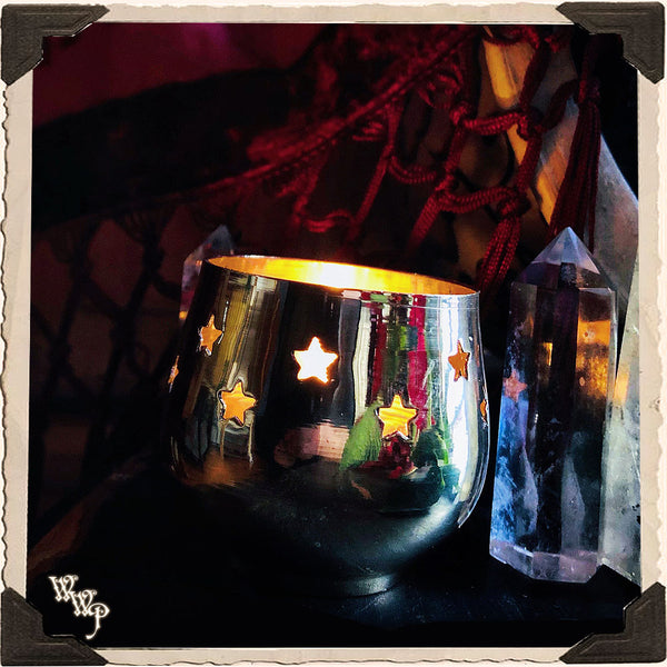 BRASS STAR TEALIGHT CANDLE HOLDER. For Altar Decor. WhiteWitchParlour.com