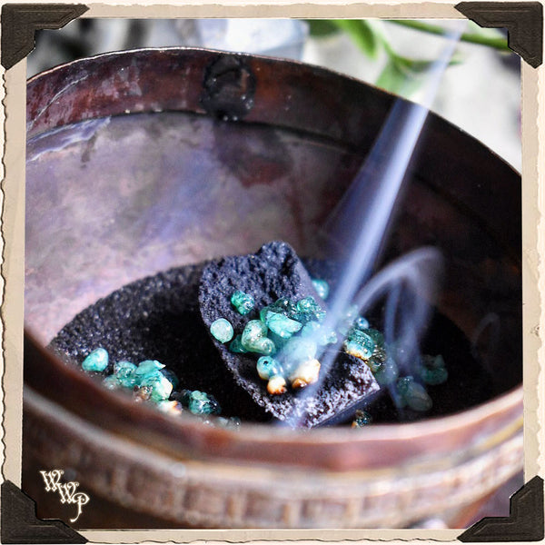 GREEN MAN INCENSE. All Natural Resin Blend. For Fertility, Honoring Nature & Abundance. White Witch Parlour