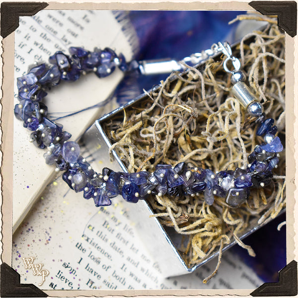 DISCONTINUED: IOLITE CHIPSTONE BRACELET. For Wisdom, Intuition & Letting Go.