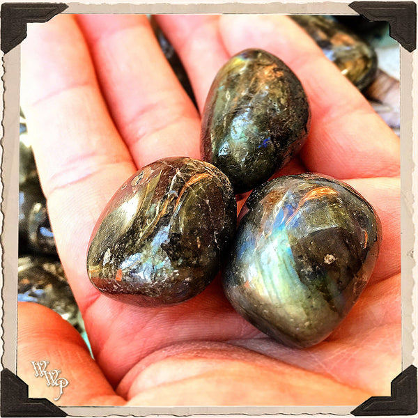 On Sale! LABRADORITE TUMBLED CRYSTAL. For Spiritual Strength & Psychic Enhancement.