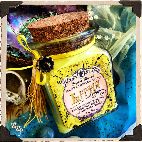 LITHA APOTHECARY CANDLE 8oz. Summer Solstice. For Light Celebration & Sun Worship.