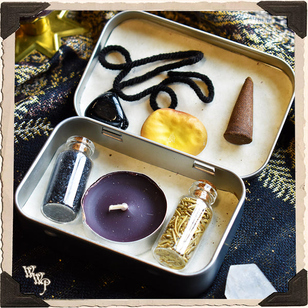 MINI PROTECTION TRAVEL ALTAR. For Energy Shielding, Empaths & Aura Strengthening.