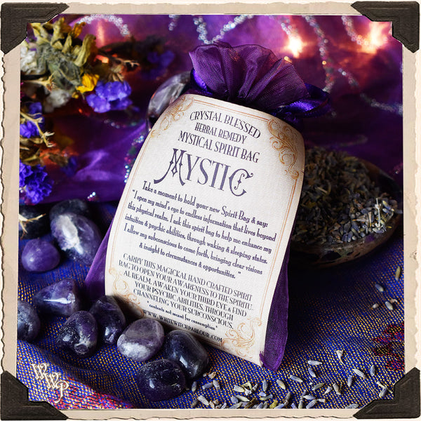 MYSTIC SPIRIT BAG. Blessed Mojo Medicine Bag For Psychic Awareness & Divination.