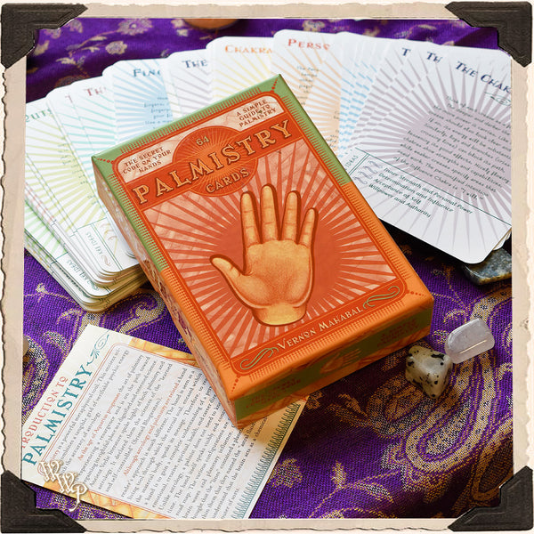 PALMISTRY CARDS by Vernon Mahabal. For Divine Guidance & Learning Palmistry. Divination White Witch Parlour
