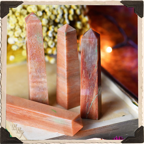 PINK AVENTURINE CRYSTAL OBELISK. For Love, Laughter & Power from the Heart. White Witch Parlour
