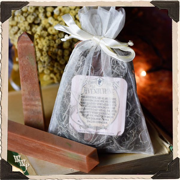 PINK AVENTURINE CRYSTAL OBELISK. For Love, Laughter & Power from the Heart. White Witch Parlour
