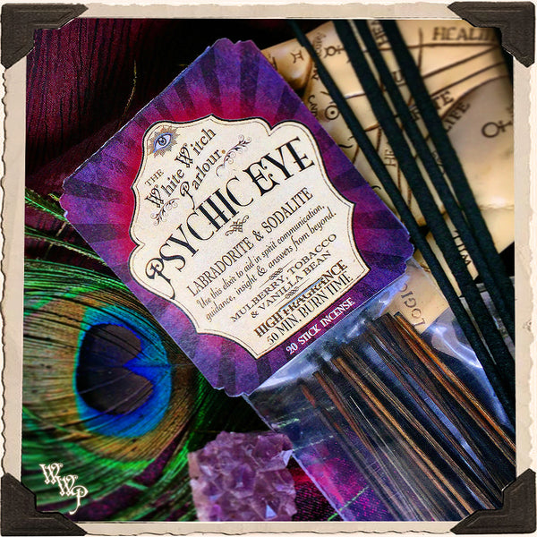 PSYCHIC EYE Elixir INCENSE. 20 Stick Pack. For Enhancing Psychic Intuition, Spiritual Energy & Divination. White Witch Parlour