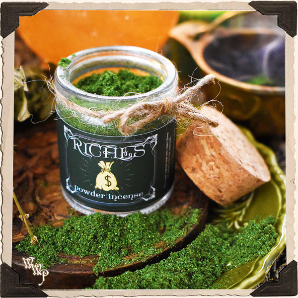 ' RICHES ' POWDER INCENSE. For Money Drawing, Financial Attraction & Business Growth.