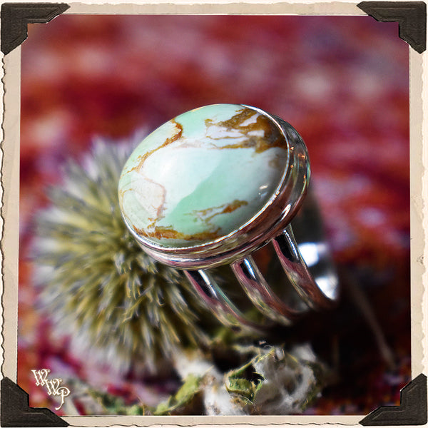 LIMITED EDITION : VARISCITE TRIPLE BAND RING . For Inner Peace, Compassion & Harmony.