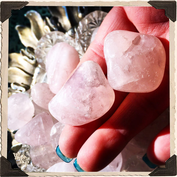 ROSE QUARTZ TUMBLED CRYSTAL. For Universal Love, Happiness, Truth & Friendship.