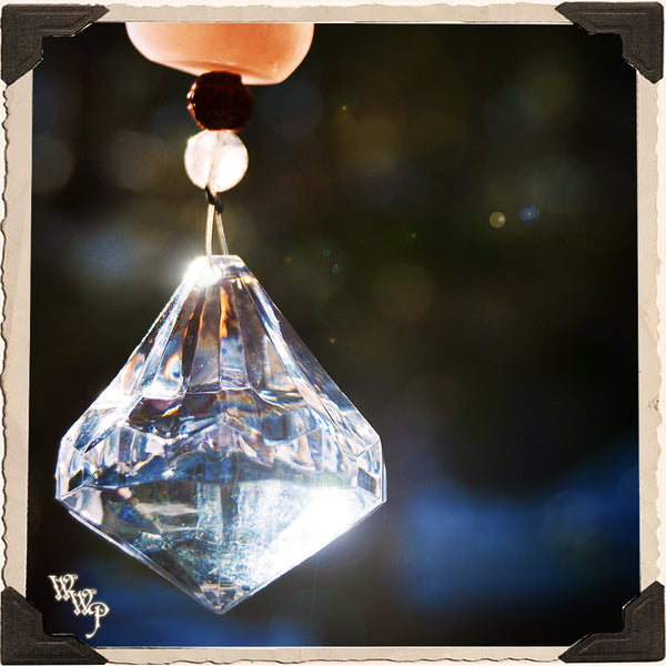 ROSE QUARTZ CRYSTAL SUN CATCHER. For Universal Love, Happiness & Friendship.