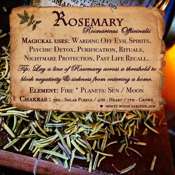 ROSEMARY APOTHECARY. Dried Herbs. For Warding Off Evil Spirits, Psychic Detox & Purification.