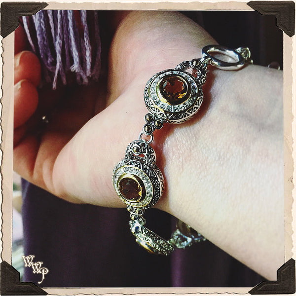 SMOKY QUARTZ BRACELET Sterling Silver. For Protection & Blocking Negativity. White Witch Parlour