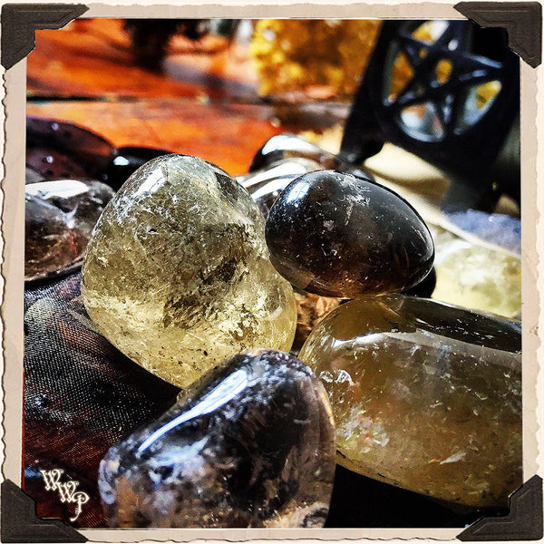 SMOKY QUARTZ TUMBLED CRYSTAL. For Protection, Banishing & Negativity.