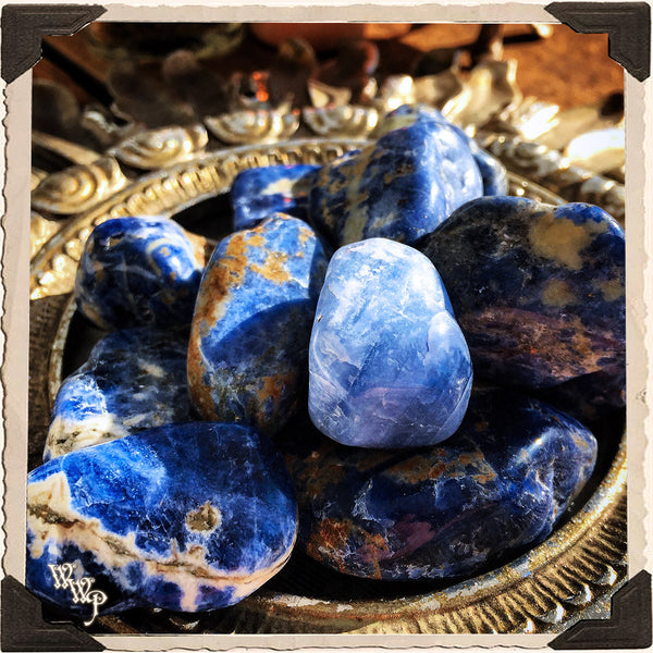 SODALITE TUMBLED CRYSTAL. For Self Expression & Artistic Freedom.