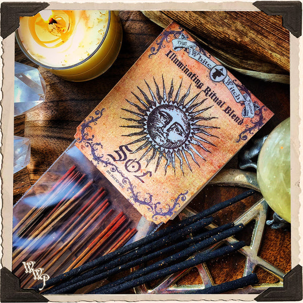 SOL RITUAL INCENSE. 20 Sticks. Blessed by Carnelian & Citrine. For Illumination & New Growth.