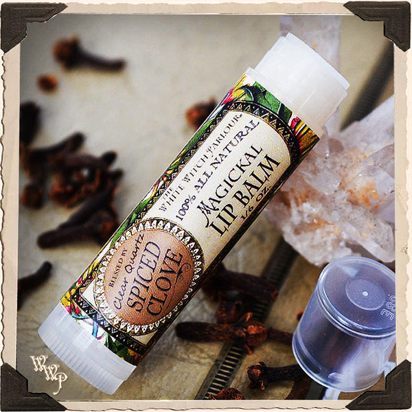 DISCONTINUED: SPICED CLOVE Lip Balm All Natural. For Manifestation, Stopping Gossip & Protection.