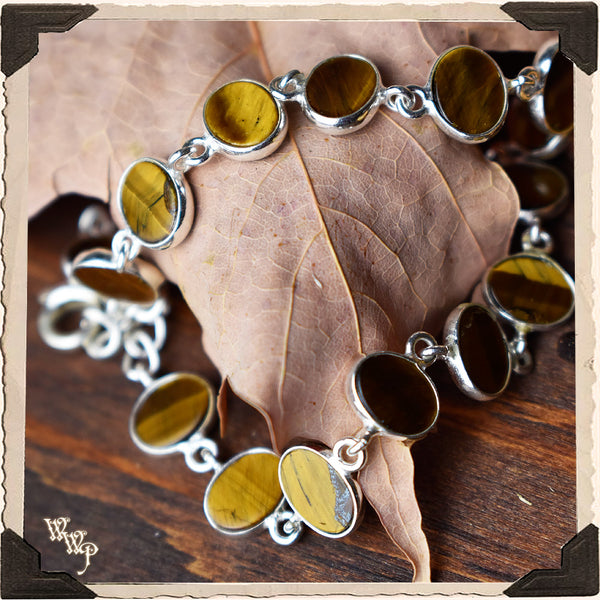 LIMITED EDITION : TIGER'S EYE BRACELET. For Strength & Protection. Sterling Silver.