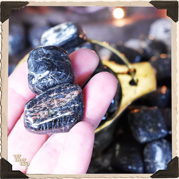 BLACK TOURMALINE TUMBLED CRYSTAL For Witchcraft, Empaths & Spiritual Protection. White Witch Parlour