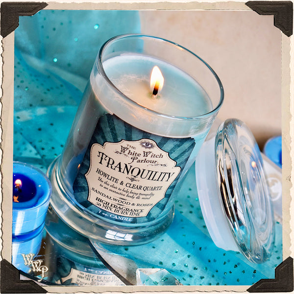 TRANQUILITY Elixir Apothecary CANDLE 7oz. For Peace, Calmness & Enlightenment.