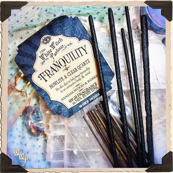 TRANQUILITY INCENSE. 20 Stick Pack. For Peace, Calmness & Enlightenment. White Witch Parlour