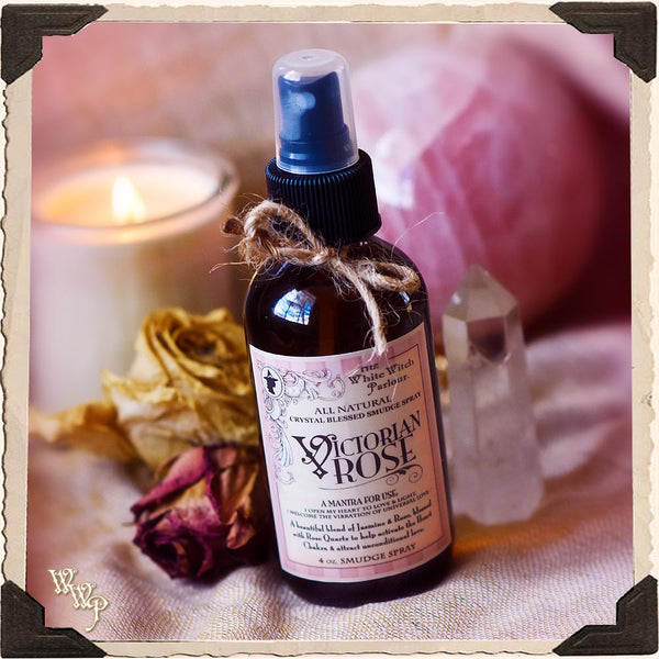 VICTORIAN ROSE 4oz. All Natural Ritual Smudge Spray. For Self Love & Heart Chakra Healing.