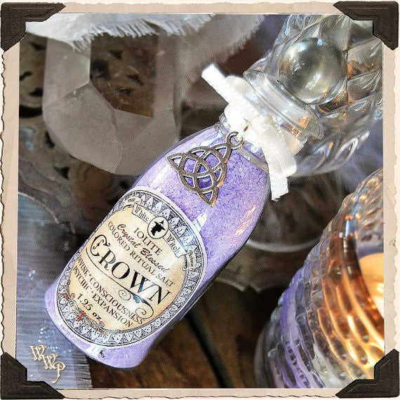 VIOLET RITUAL SALT. Crown. Blessed with Iolite & Myrrh on a Full Moon. White Witch Parlour