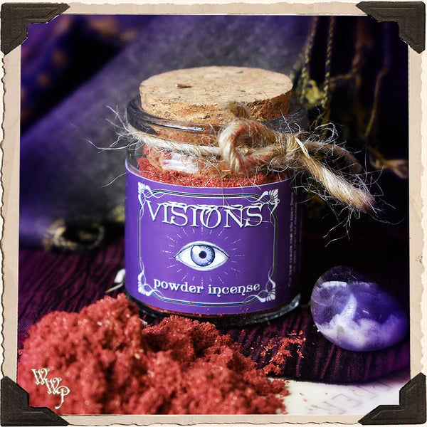 'VISIONS' POWDER INCENSE.  For Divination & Psychic Clarity.