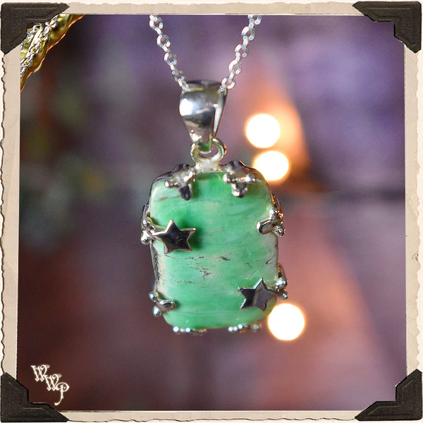 LIMITED EDITION : VARISCITE STAR PENDANT. For Inner Peace, Compassion & Harmony.