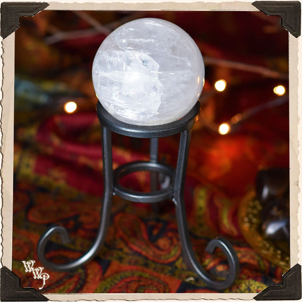 WROUGHT IRON SPHERE STAND / BASE. Altar Decor For Witchy / Pagan Aesthetic.